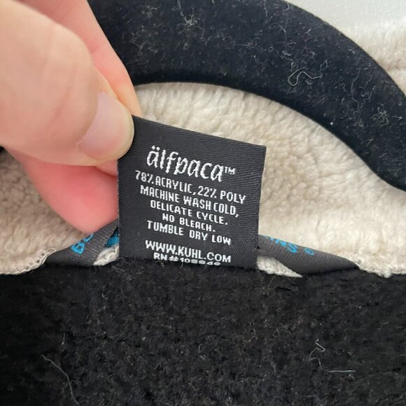 Kuhl Alaska 1/4 Zip Fleece Mock Neck Long Sleeve Pullover Sweater Black Medium - Picture 6 of 6